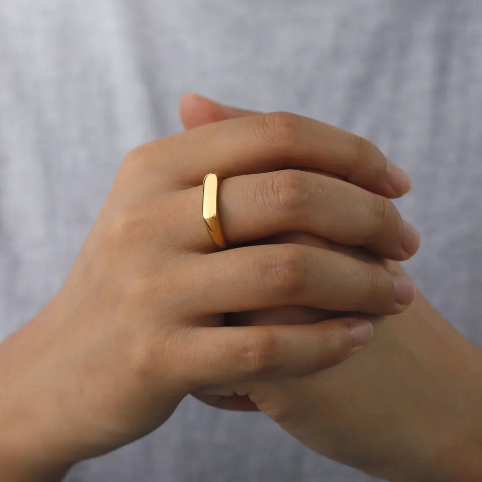 24K Gold Plated Italian Ring For Men/Women