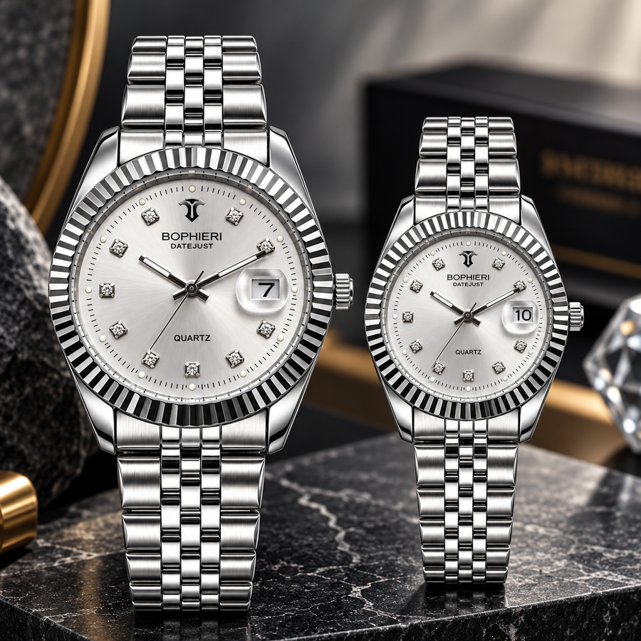 Luxury Couple Quartz Watches Set