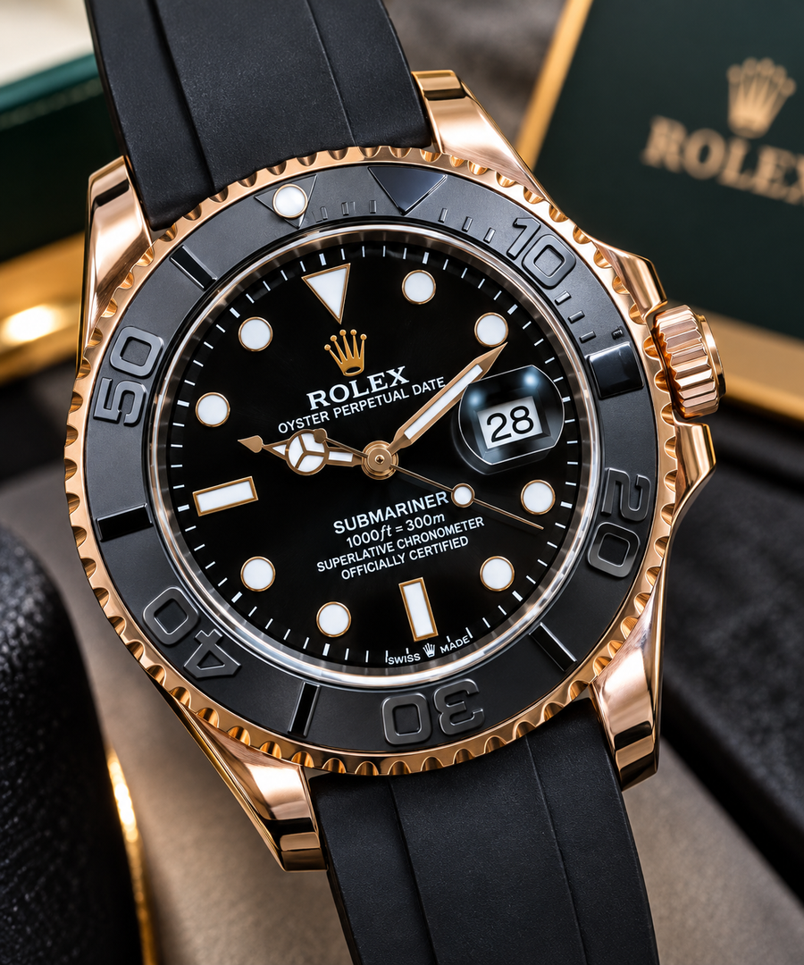 Luxury Black & Gold Dive Watch