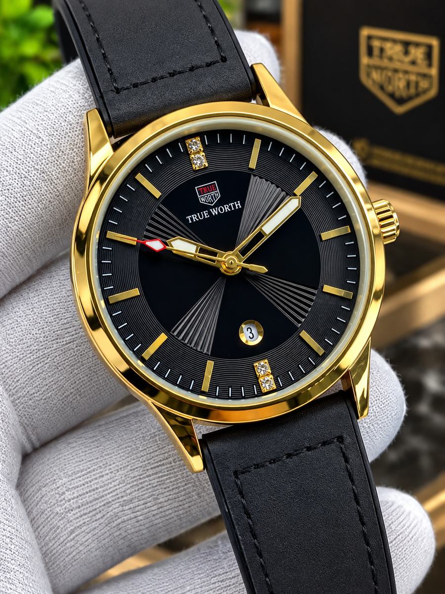True Worth Luxury Watches premium leather-style strap