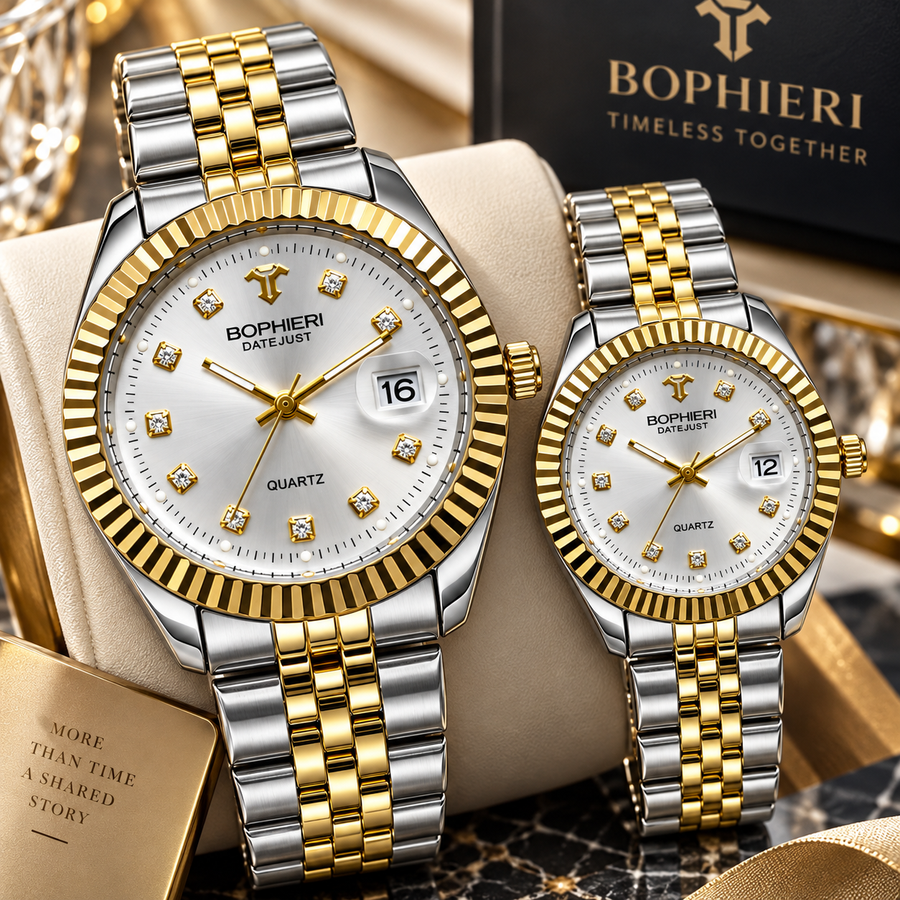 Luxury Couple Quartz Watches Set