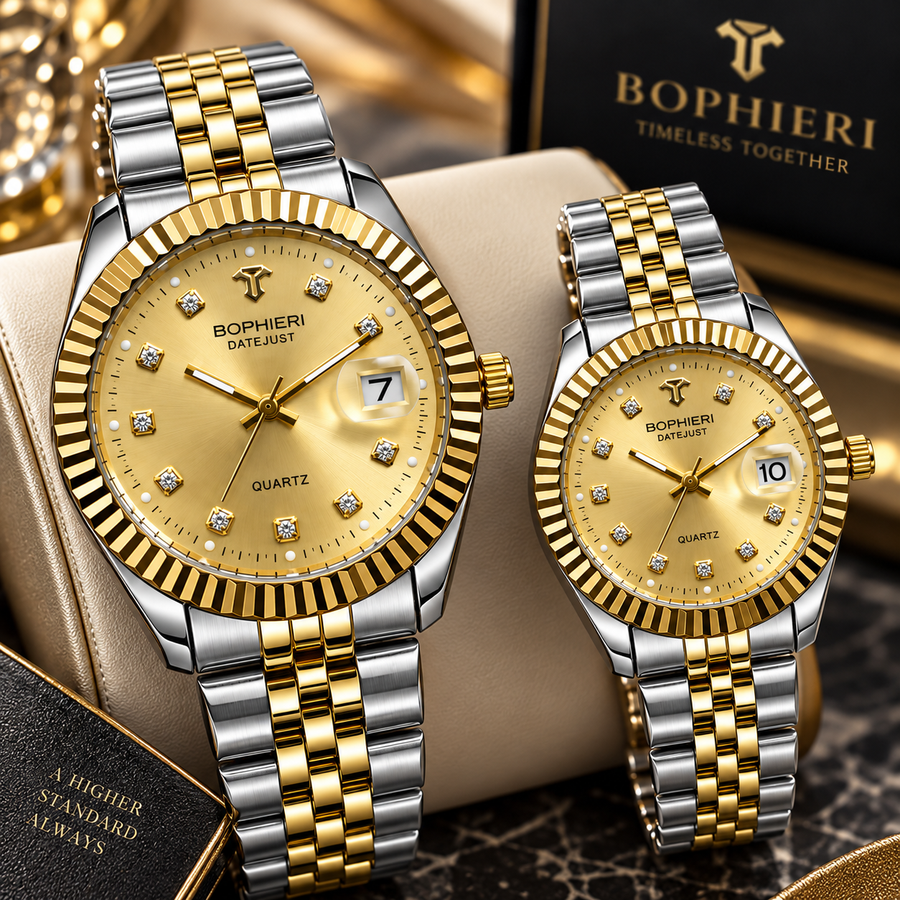 Luxury Couple Quartz Watches Set