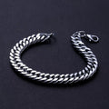 8mm Silver Stainless Steel Chain Bracelet For Men