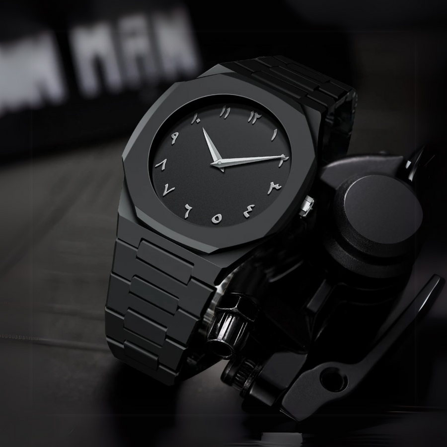 Arabic Aura Watch - Full Black