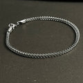 2mm Silver Franco Link Square Chain Bracelet For Men