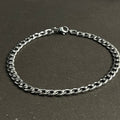 3mm Silver Figaro Link Chain Bracelet For Men
