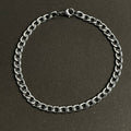 3mm Silver Figaro Link Chain Bracelet For Men