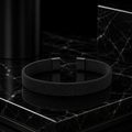 Men’s Black Mesh Cuff Bracelet