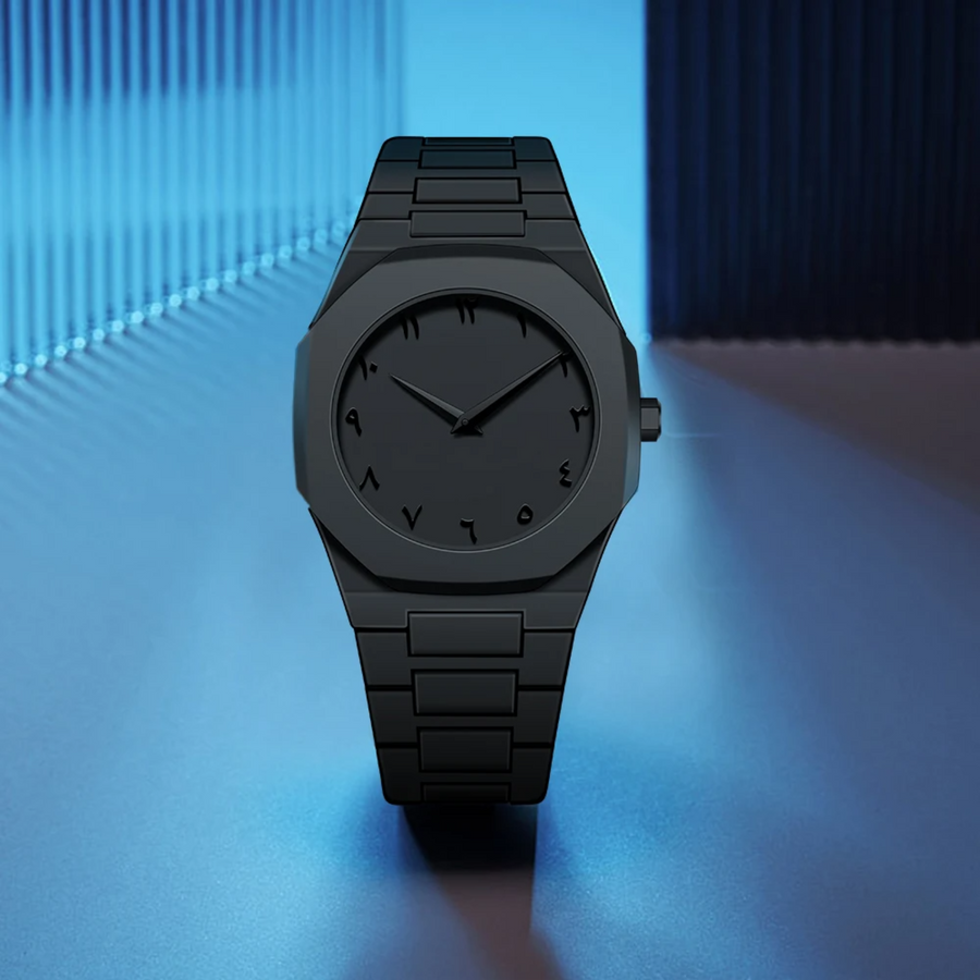 Arabic Aura Watch - Full Black