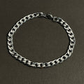 5mm Silver Figaro Link Chain Bracelet For Men