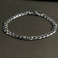 5mm Silver Figaro Link Chain Bracelet For Men