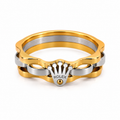 Men’s Gold & Silver Crown Signet Ring