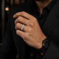 Men’s Silver Greek Key Signet Ring