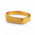 Men’s Gold Greek Key Signet Ring
