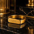 Men’s Gold Greek Key Signet Ring