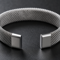 Men’s Silver Mesh Cuff Bracelet
