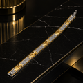 Men’s Gold & Silver Textured Link Bracelet