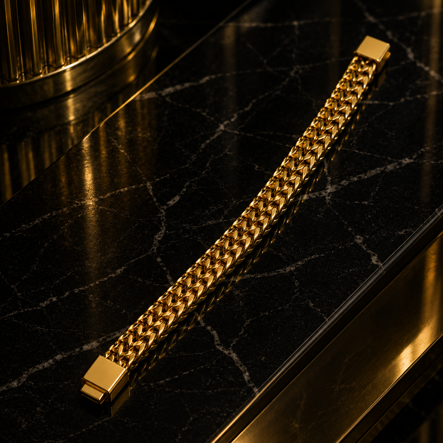 Men’s Gold Woven Link Bracelet