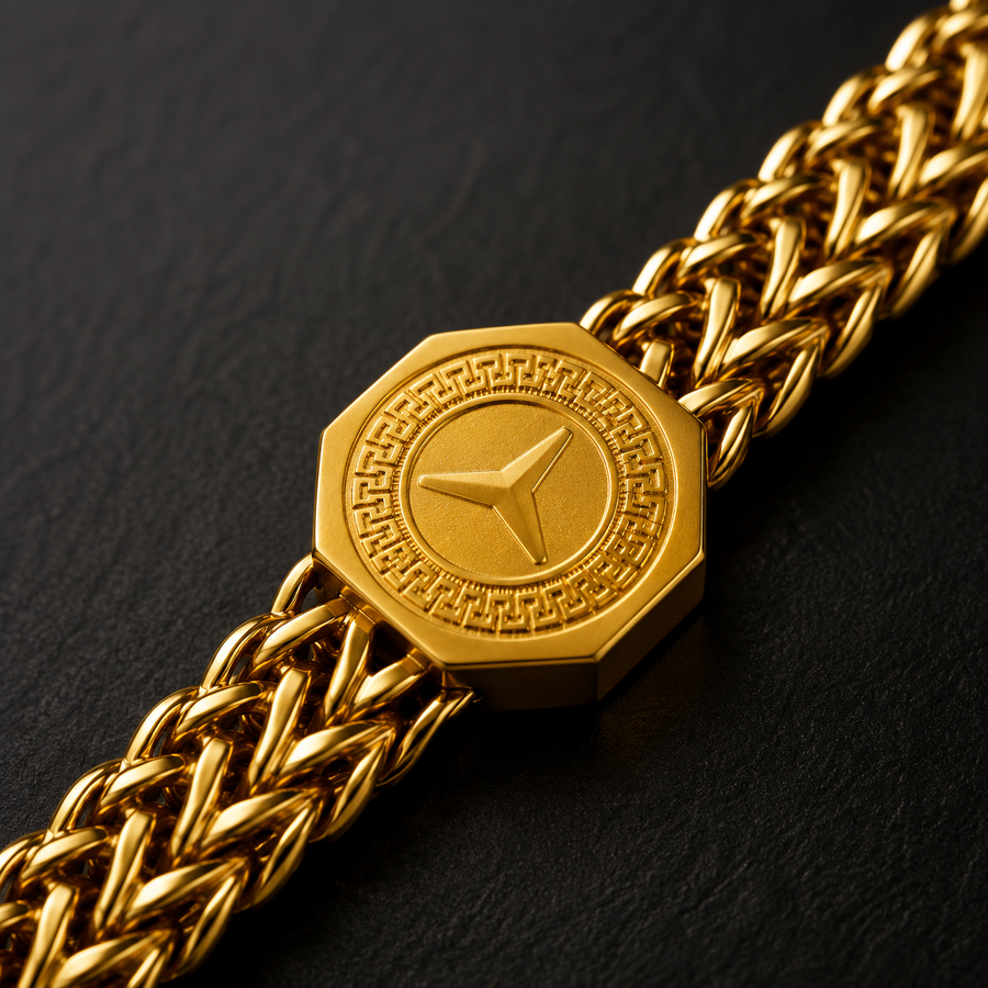 Men’s Gold-Tone Woven Link Bracelet