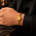 Men’s Gold-Tone Woven Link Bracelet