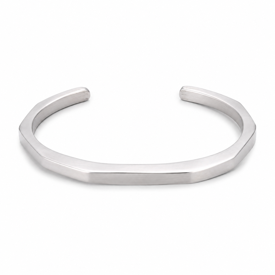 Men’s Silver-Tone Open Cuff Bracelet