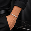 Men’s Silver-Tone Open Cuff Bracelet