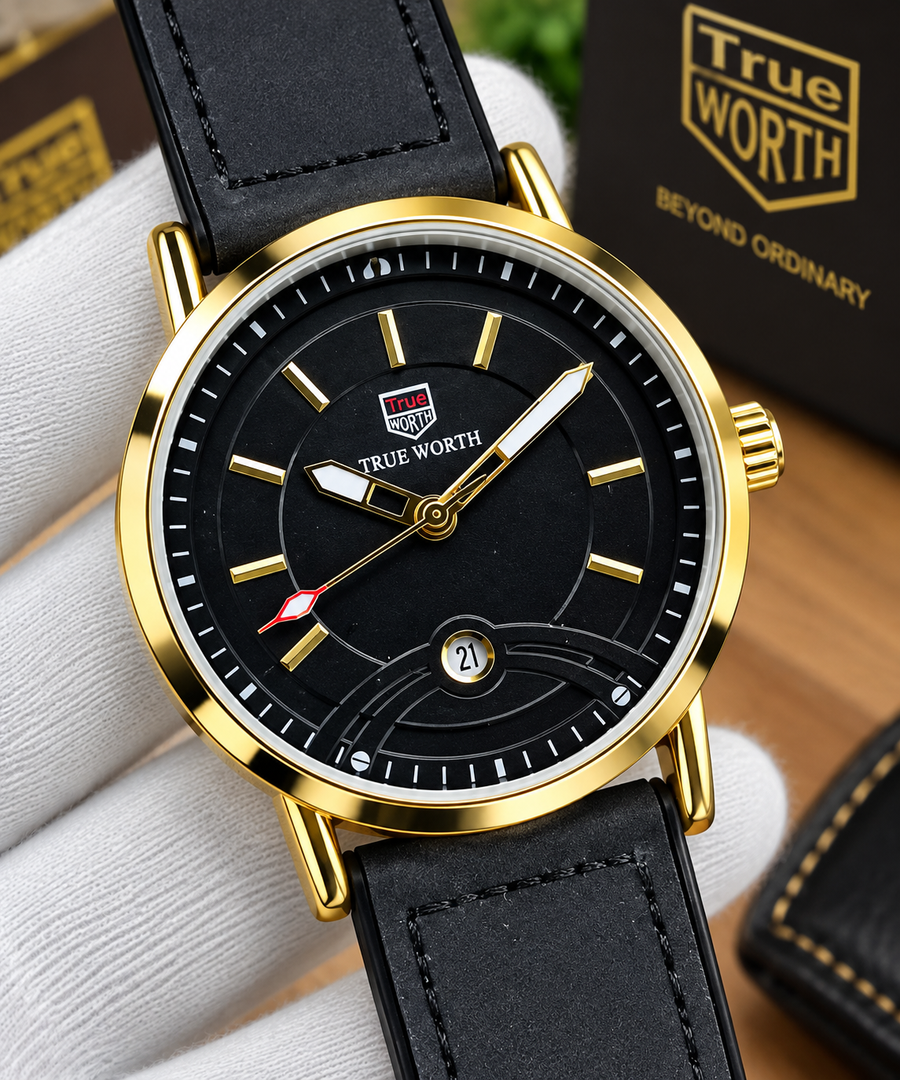 True Worth Classic Leather Watches