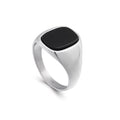 Silver Black Onyx Stone Ring For Men/Women